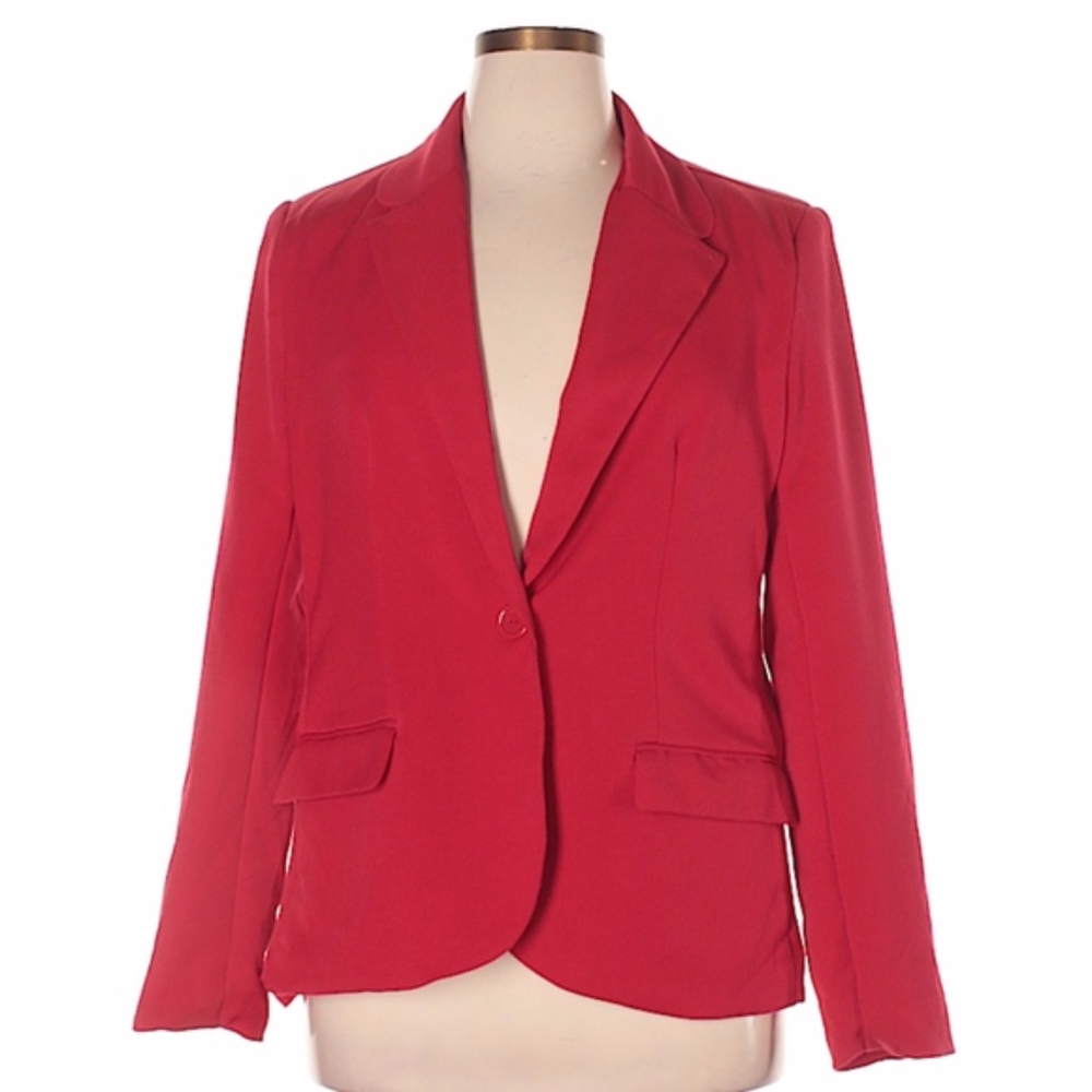 Ambiance Apparel Red Blazer S